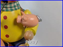Vintage German Smoker Incense Burner Riding A Pig Piggy Bank Rare