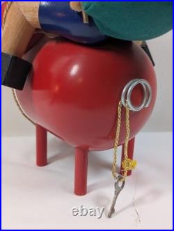 Vintage German Smoker Incense Burner Riding A Pig Piggy Bank Rare