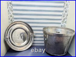 Vintage German Tin Steamed Pudding Mold with Lid Locking Clasps Kugelhopf Bundt