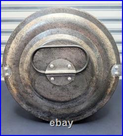 Vintage German Tin Steamed Pudding Mold with Lid Locking Clasps Kugelhopf Bundt