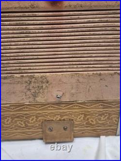 Vintage German Venezia Button Accordion, Steel Reeds, Antique Accordion