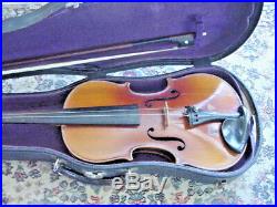 Vintage German Violin 1713 Stradivarius W Case Bow