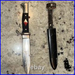 Vintage German Youth knife Solingen Fixed Blade with Scabbard