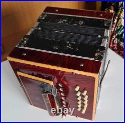 Vintage Meinel & Herold button box concertina bandoneon accordion antique German