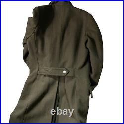 Vintage Men's Heavy Wool Military Winter Trench Coat German NVA K 48-0 Small