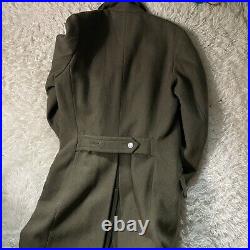 Vintage Men's Heavy Wool Military Winter Trench Coat German NVA K 48-0 Small