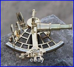 Vintage Nautical Antique Sextant German Marine 100 Working Solid Brass Gift