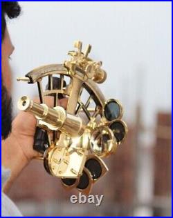 Vintage Nautical Antique Sextant German Marine 100 Working Solid Brass Gift