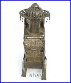 Vintage Old Antique German Silver Handcrafted Jail Cut Very Beautiful Chariot