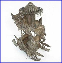 Vintage Old Antique German Silver Handcrafted Jail Cut Very Beautiful Chariot