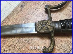 Vintage Original Antique German Army Sword Pre WWI 38 1/4 Overall Length