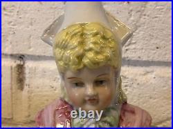 Vintage Possibly Antique German Porcelain Pair of Childern Head Busts