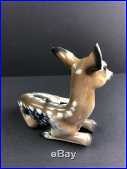 Vintage Rosenthal Deer Figurine Fritz Heidenreich German Porcelain Fawn