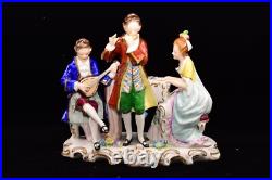 Vintage Sitzendorf Porcelain German Figurine Musical Trio
