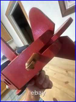 Vintage Steinbach German Smoker music box Red Baron in his Fokker Dr. 1 triplane