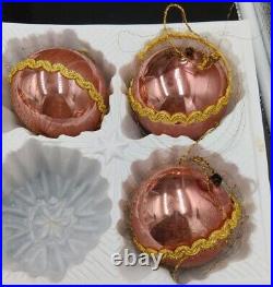 Vintage Wire Wrapped West German Mercury Glass Pink Ornaments Lot Of 11 Read Vintage Wire Wrapped West German Mercury Glass Pink Ornaments Lot Of 11 Read