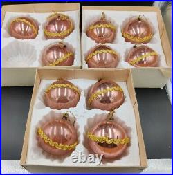 Vintage Wire Wrapped West German Mercury Glass Pink Ornaments Lot Of 11 Read Vintage Wire Wrapped West German Mercury Glass Pink Ornaments Lot Of 11 Read