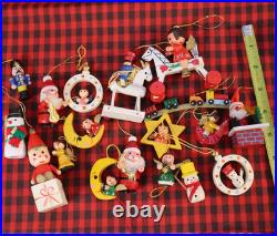 Vintage Wooden Christmas Ornament lg lot as shown some German Erzegebirge