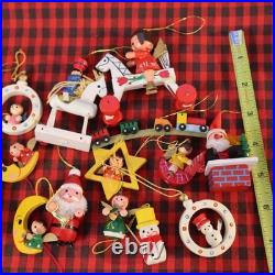 Vintage Wooden Christmas Ornament lg lot as shown some German Erzegebirge