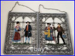 Vintage Zinn-Truhe Pewter German Wall Hangings Antique Folk Art Rare