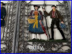 Vintage Zinn-Truhe Pewter German Wall Hangings Antique Folk Art Rare