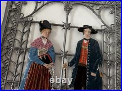 Vintage Zinn-Truhe Pewter German Wall Hangings Antique Folk Art Rare