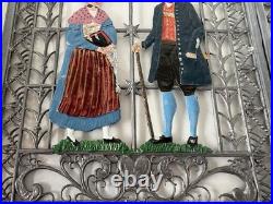 Vintage Zinn-Truhe Pewter German Wall Hangings Antique Folk Art Rare