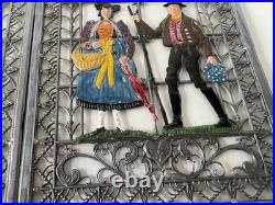Vintage Zinn-Truhe Pewter German Wall Hangings Antique Folk Art Rare