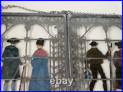 Vintage Zinn-Truhe Pewter German Wall Hangings Antique Folk Art Rare