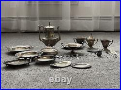 Vintage dishes sets, German Silver, Silver Plated