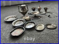 Vintage dishes sets, German Silver, Silver Plated