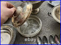 Vintage dishes sets, German Silver, Silver Plated