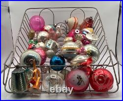 Vintage mercury glass ornaments lot Shiny Brite W German Figural Vintage mercury glass ornaments lot Shiny Brite W German Figural