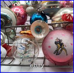 Vintage mercury glass ornaments lot Shiny Brite W German Figural Vintage mercury glass ornaments lot Shiny Brite W German Figural