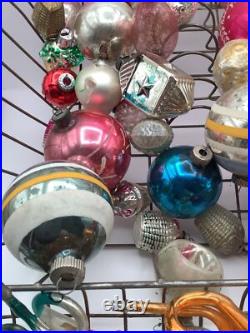 Vintage mercury glass ornaments lot Shiny Brite W German Figural Vintage mercury glass ornaments lot Shiny Brite W German Figural
