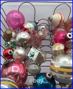 Vintage mercury glass ornaments lot Shiny Brite W German Figural Vintage mercury glass ornaments lot Shiny Brite W German Figural