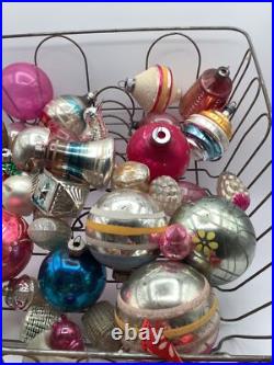 Vintage mercury glass ornaments lot Shiny Brite W German Figural Vintage mercury glass ornaments lot Shiny Brite W German Figural
