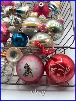 Vintage mercury glass ornaments lot Shiny Brite W German Figural Vintage mercury glass ornaments lot Shiny Brite W German Figural