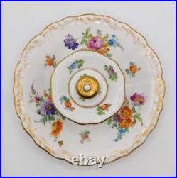 Vtg Antique German Dresden Richard Klemm Hand Painted Floral Porcelain Inkwell Vtg Antique German Dresden Richard Klemm Hand Painted Floral Porcelain Inkwell