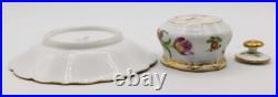 Vtg Antique German Dresden Richard Klemm Hand Painted Floral Porcelain Inkwell Vtg Antique German Dresden Richard Klemm Hand Painted Floral Porcelain Inkwell