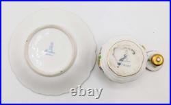Vtg Antique German Dresden Richard Klemm Hand Painted Floral Porcelain Inkwell Vtg Antique German Dresden Richard Klemm Hand Painted Floral Porcelain Inkwell