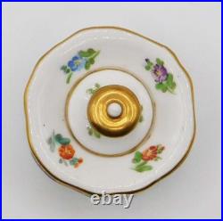 Vtg Antique German Dresden Richard Klemm Hand Painted Floral Porcelain Inkwell Vtg Antique German Dresden Richard Klemm Hand Painted Floral Porcelain Inkwell