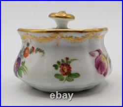 Vtg Antique German Dresden Richard Klemm Hand Painted Floral Porcelain Inkwell Vtg Antique German Dresden Richard Klemm Hand Painted Floral Porcelain Inkwell