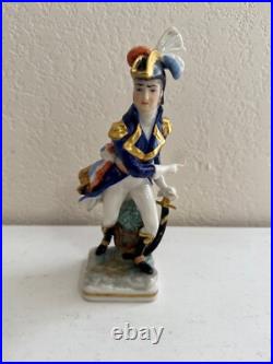 Vtg Antique German Porcelain Military Figurine French Revolutionary General 1789