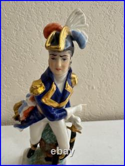 Vtg Antique German Porcelain Military Figurine French Revolutionary General 1789