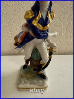 Vtg Antique German Porcelain Military Figurine French Revolutionary General 1789 Vtg Antique German Porcelain Military Figurine French Revolutionary General 1789