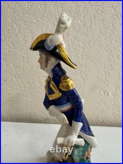 Vtg Antique German Porcelain Military Figurine French Revolutionary General 1789