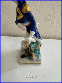 Vtg Antique German Porcelain Military Figurine French Revolutionary General 1789