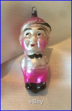 Vtg antique German Smitty boy xmas ornament Germany mercury glass figural man
