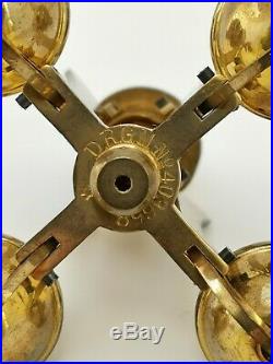 Vtg c1910 Jahresuhrenfabrik Brass Glass Domed German 400 Day Anniversary Clock